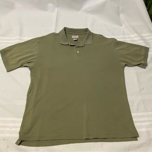 High Sierra Green Mens Cotton Polo Shirt- size Large -EUC